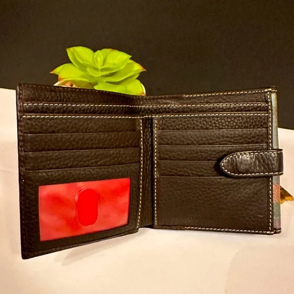 Vintage Dooney & Bourke Graffiti Leather Wallet- Like New - Picture 10 of 13